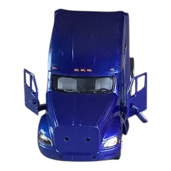 Kenworth T700 1:68 Scale Kinsmart Blue Diecast Model Truck Opening Doors Toy - Picture 1 of 14